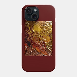 Geometric Pattern of Floral Ornament in Ocher and Golden Phone Case