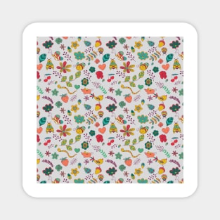 Insects and Flower Pattern Magnet