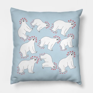 Polar Bears and Dipoles Pillow
