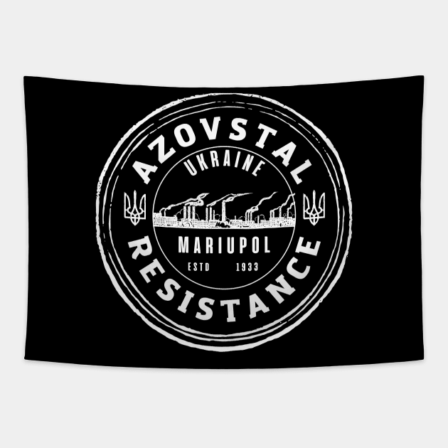 Azovstal resistance Tapestry by Myartstor 