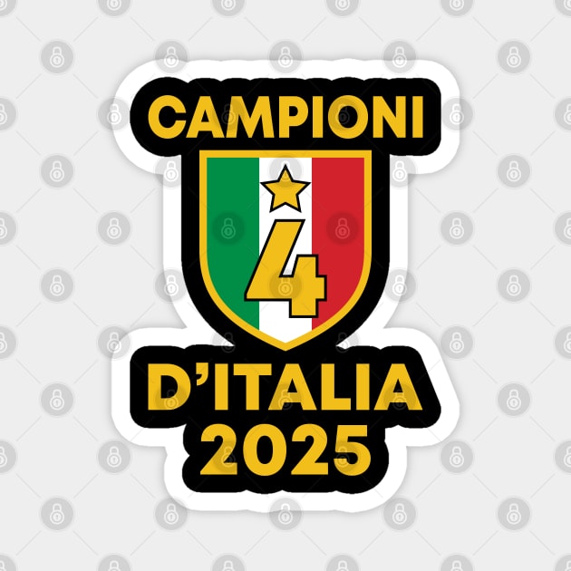 Napoli Campione D'Italia 2025 Celebrativa Quarti Campioni 4 Celebration Magnet by Tshirtiz
