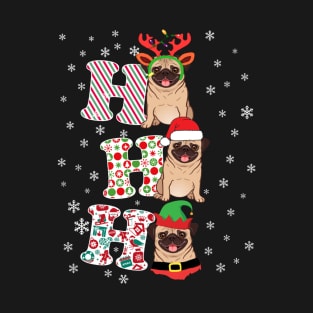 Ho Ho Ho Pug Christmas gift T-Shirt