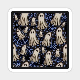 Spooky Ghost Pattern Magnet