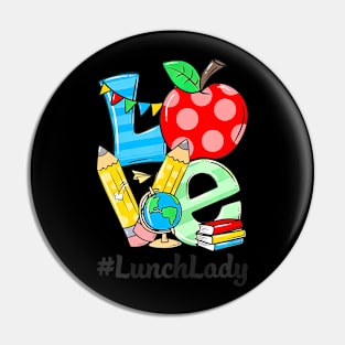 Love Lunch  Apples Back To School Teacher Pin