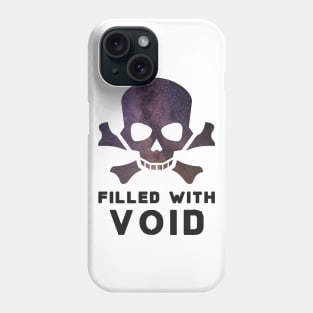 Cosmic void skull head in universe style Phone Case