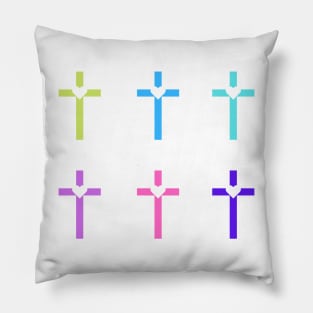 Colorful Christian Cross Pillow