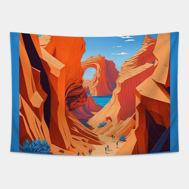Antelope canyon Tapestry by fleurdesignart