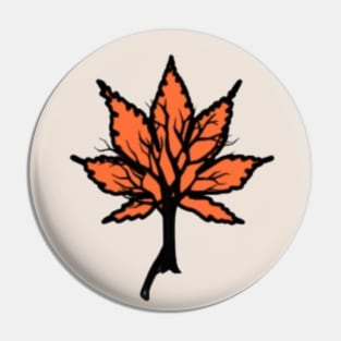 Colored dry leaf Pin