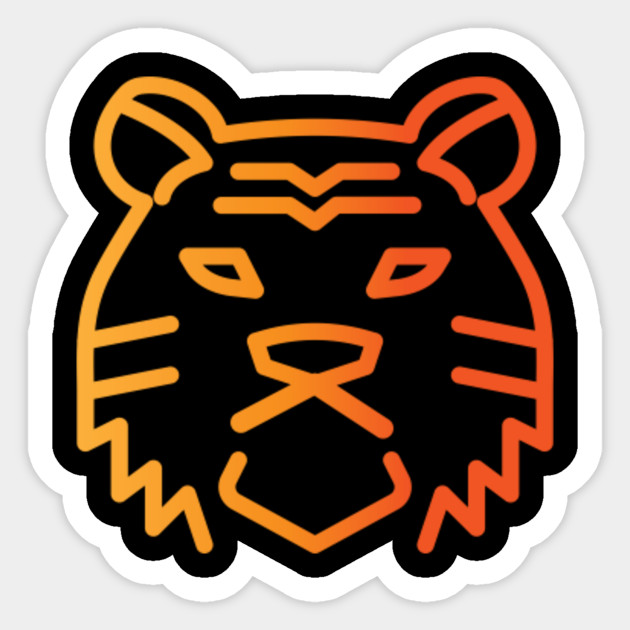 Tiger Abstract Vector Geometry Shapes Tiger Sticker Teepublic Au