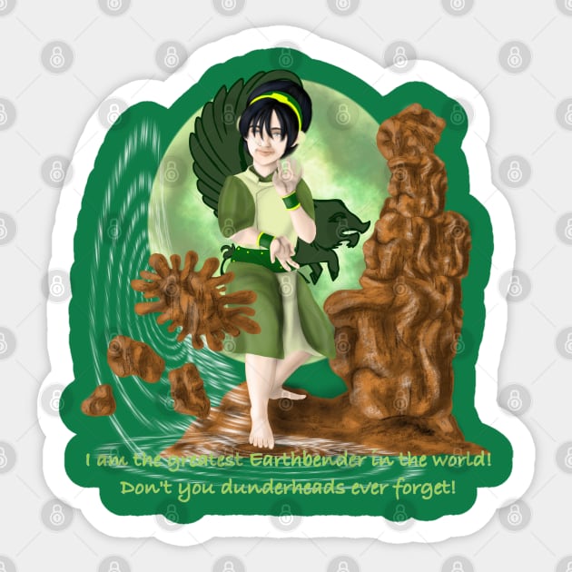 toph avatar the last airbender - Avatar The Last Airbender - Sticker