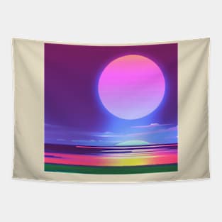 Into the Synthwave Sunset Tapestry