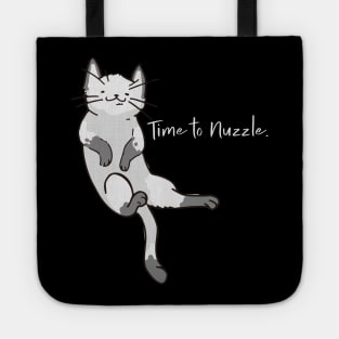 Time to Nuzzle cute adorable doodle cat t-shirt Tote