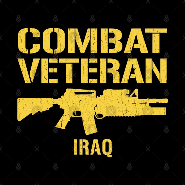 Combat Veteran - IRAQ (vintage distressed look) by robotface