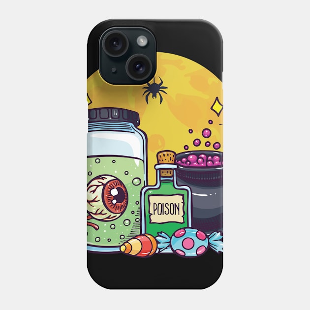 Magic Halloween Tricks or Treat Potions Phone Case by Kali Space