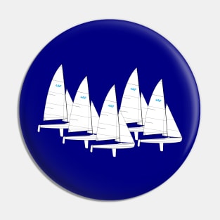 470 Sailboats Racing Pin