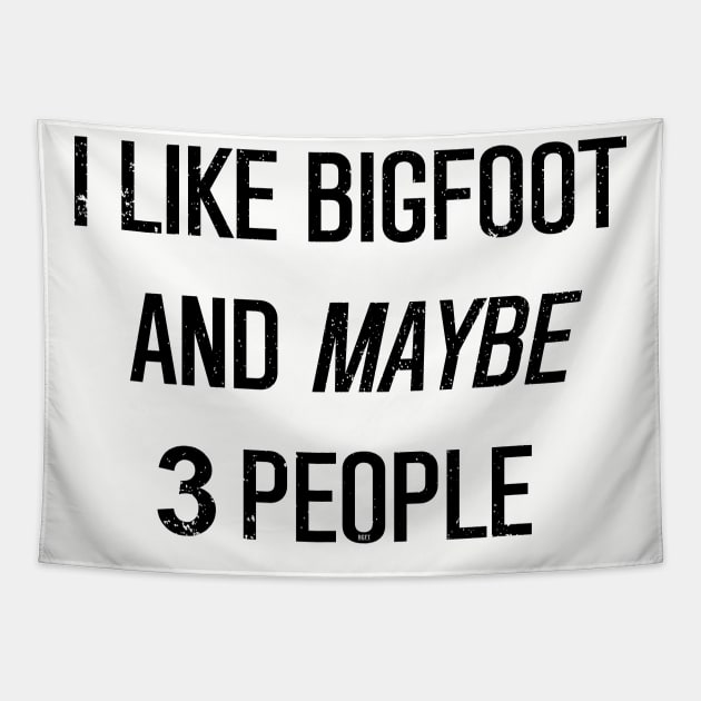 I Like Bigfoot And Maybe 3 People Tapestry by JohnnyBoyOutfitters