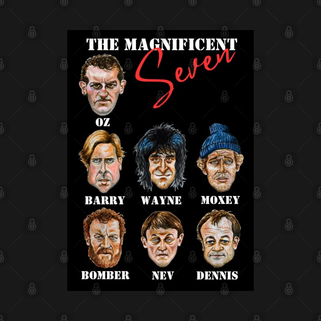 The Magnificent Seven (Auf Wiedersehen Pet character illustrations) by smadge