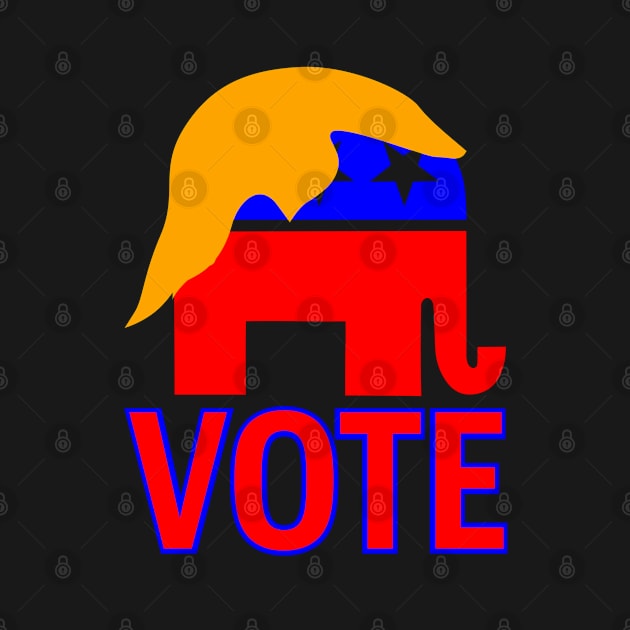 republican elephant vote trump 2024 by gossiprag