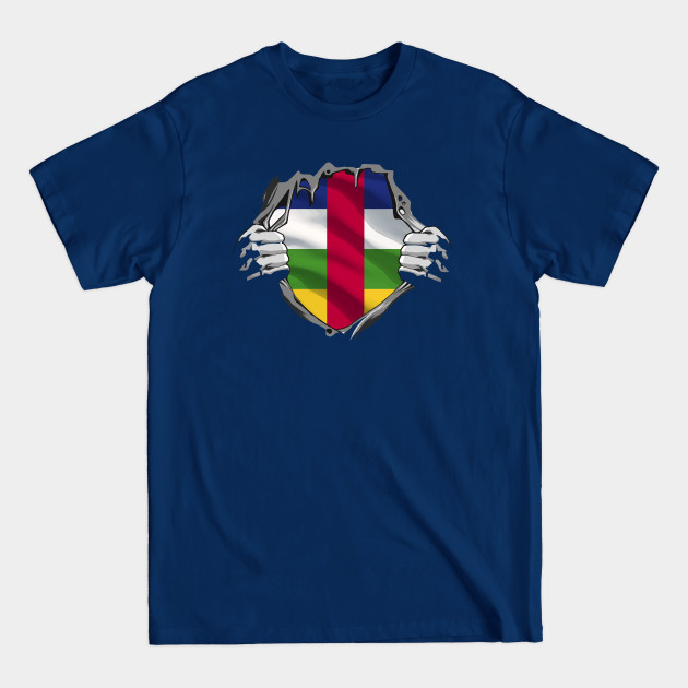 Discover Two Hands Ripping Revealing Flag of Central African Republic - Central African Republic - T-Shirt