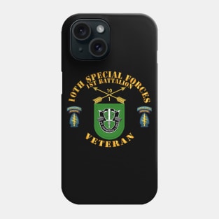 1st Bn, 10th Special Forces w Flash - SSI Phone Case