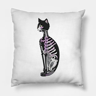 Skeleton Cat Pillow