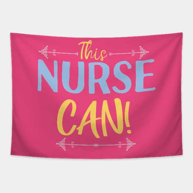 Strong Nurse Motivation Superhero Health Worker Style Tapestry by Girl Gang Leader