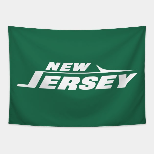 New Jersey Jets (White) Tapestry by Carl Cordes