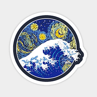 Great Starry Wave Night Magnet