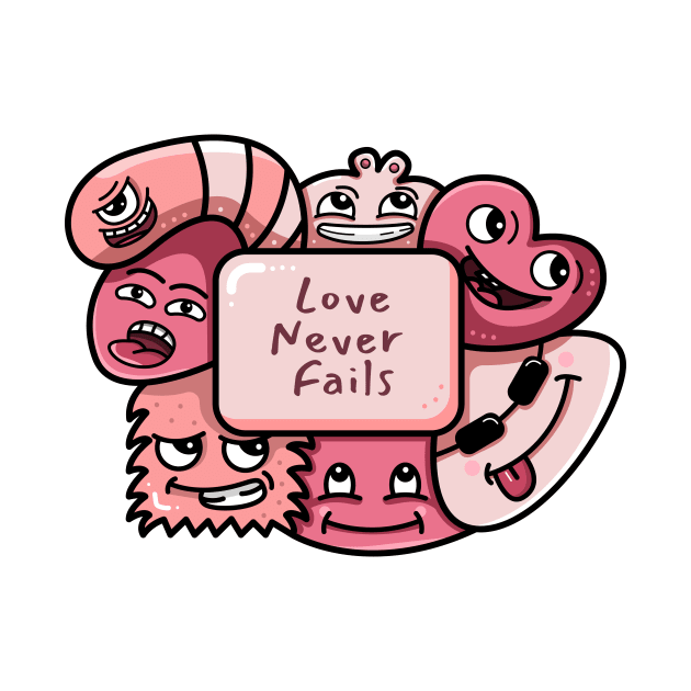 Love never fails doodle by happymonday