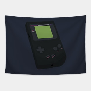 Retro Handheld Black Tapestry