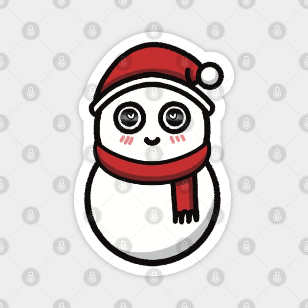 Cute Christmas Snowman Magnet by TeeLisa