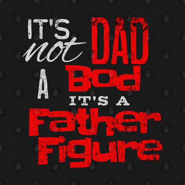 It's Not A Dad Bod It's A Father Figure | Fathers Day pun | Text Based Design by Harlems Gee