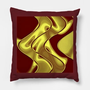 Golden waves Pillow