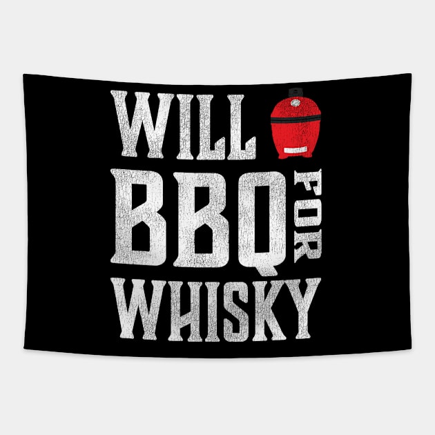 Will BBQ for Whisky - or maybe Beer, but definitely Whisky on the Rocks or Beer Tapestry by Jas-Kei Designs