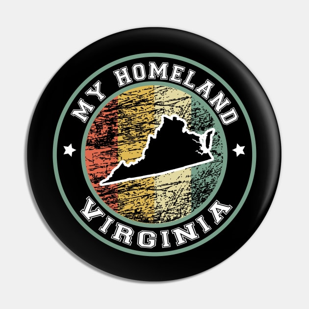 Homeland Virginia state USA vintage Pin by LiquidLine