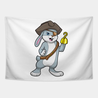 Rabbit as Pirate with Hook hand & Pirate hat Tapestry