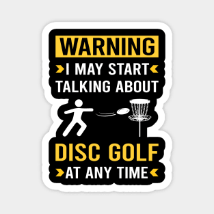 Warning Disc Golf Magnet