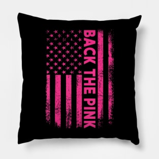 Back The Pink Breast Cancer Awareness Pillow