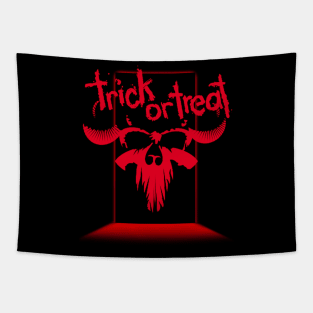 Trick or treat halloween skull Tapestry