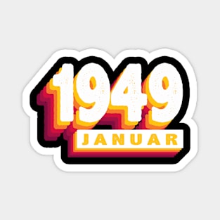 Januar 1949 0 75 Jahren Mann Frau Geburtstag Magnet