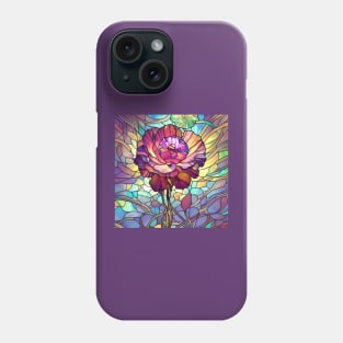 Stained Glass Carnation Flower Phone Case