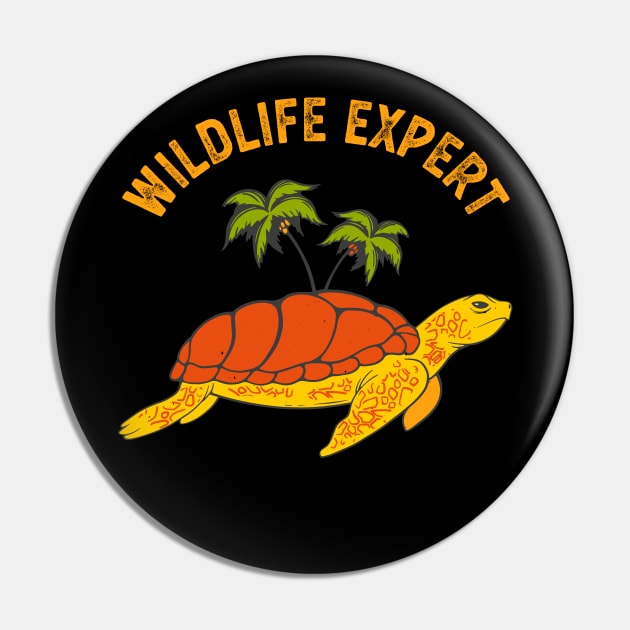 Wildlife Expert Turtle Zoo Keeper Animal Pin by Foxxy Merch