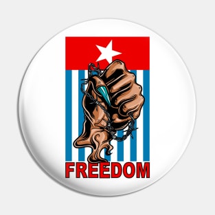 Freedom West Papua Morning Star Flag Pin