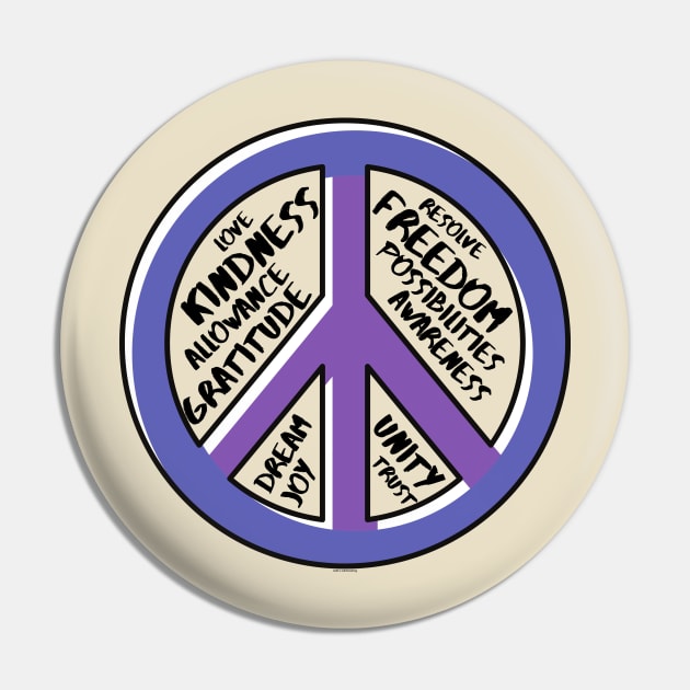 Peace on Earth Pin by Rebecca Abraxas - Brilliant Possibili Tees