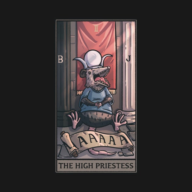 Possum Tarot - High Priestess by laughmask