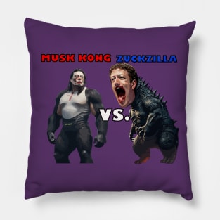 MUSK KONG VS. ZUCKZILLA Pillow