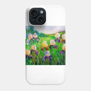 Irises in  field Phone Case