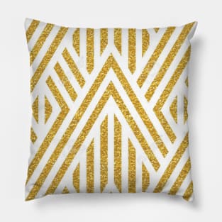 white and gold Pillow