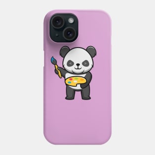 Cute Panda Painting Phone Case