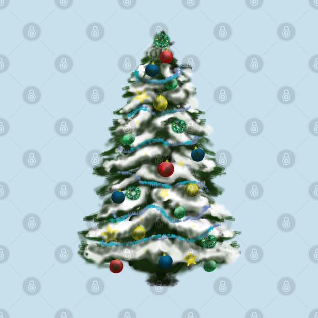 Decorated Christmas tree by Kyradem
